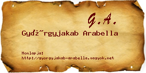 Györgyjakab Arabella névjegykártya